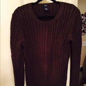 Brown cable knit GAP sweater