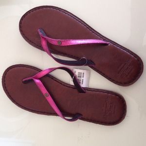 Leather Abercrombie & Fitch Flip Flops