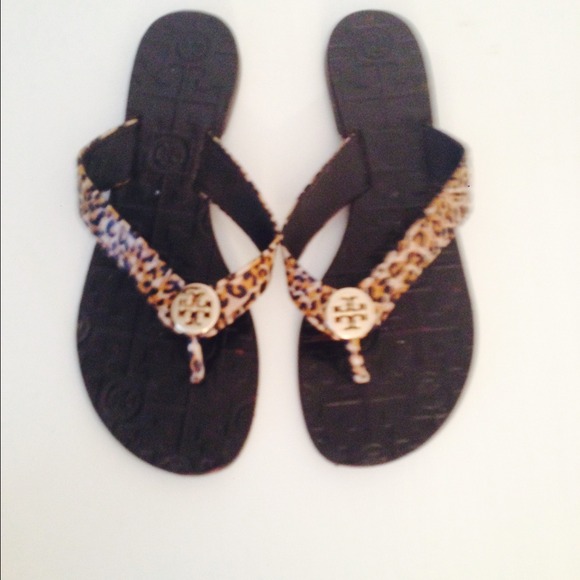Tory Burch Leopard Flip Flops ☀️