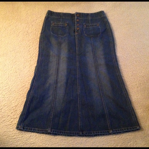 Long Denim Skirt