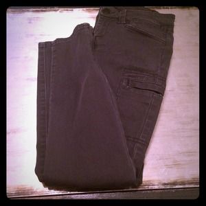 Express Gray Skinny Ankle Cargo Pant