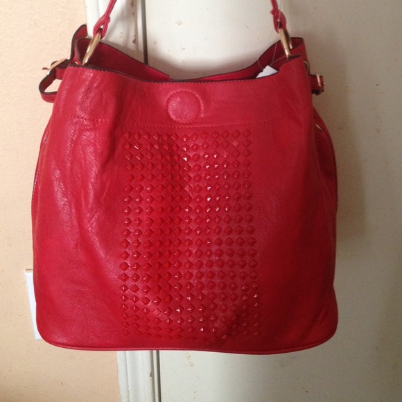 Red Studded Bag with a BONUS surprise item