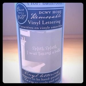 Bathroom wall decal.