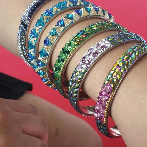 Jeweled Rhinestone Bracelets - Picture 2 of 3