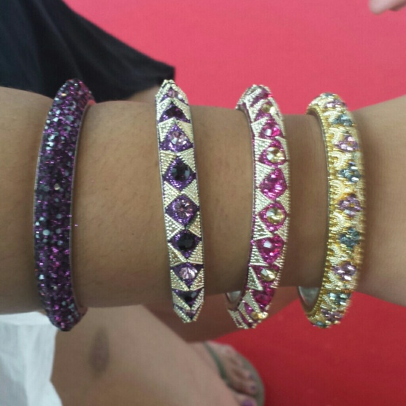 Jeweled Rhinestone Bracelets - Picture 3 of 3