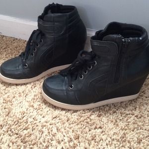 Black sneaker heels