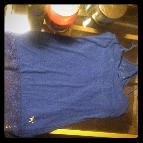 VS Navy Tank with lace racer back - Picture 1 of 2