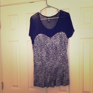 Torrid peplum with mesh detail