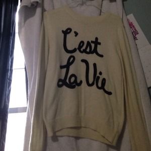 forever 21 cest la vie sweater