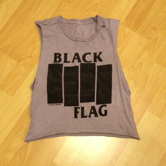 Black Flag Crop muscle tee