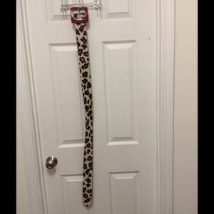 Wide animal print belt