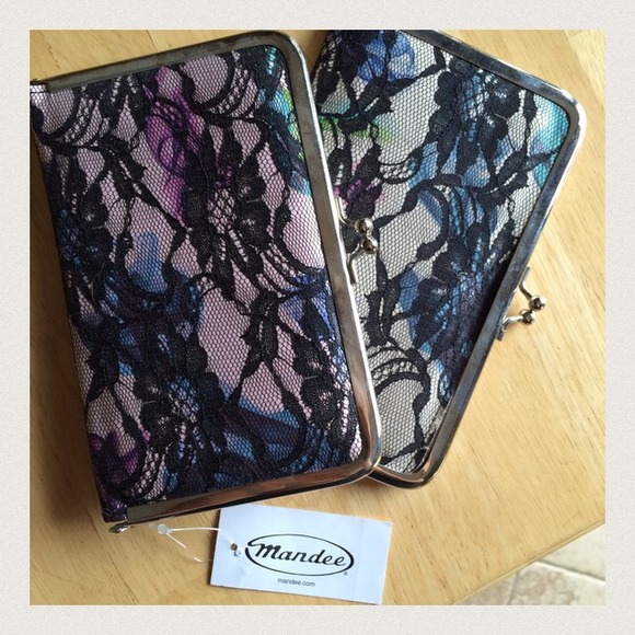 Lace clutch wallets PINK IS LEFT & BRAND NEW!!