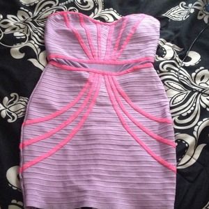 Purple & Neon pink Dress