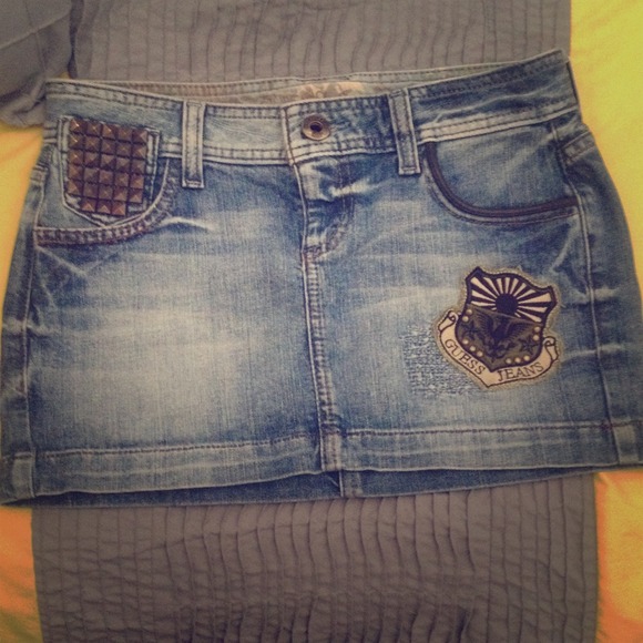 Guess jean skirt