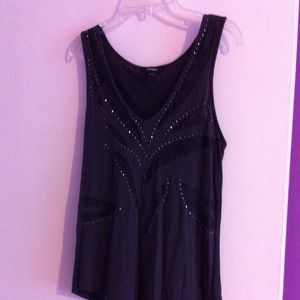 Black tank top with small cut outs