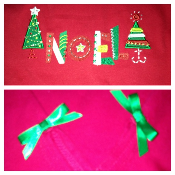 Red Christmas long sleeve shirt - Picture 3 of 3