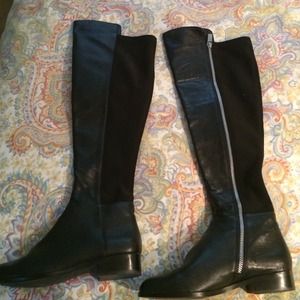 Black two-tone (leather) Michael Kors boots