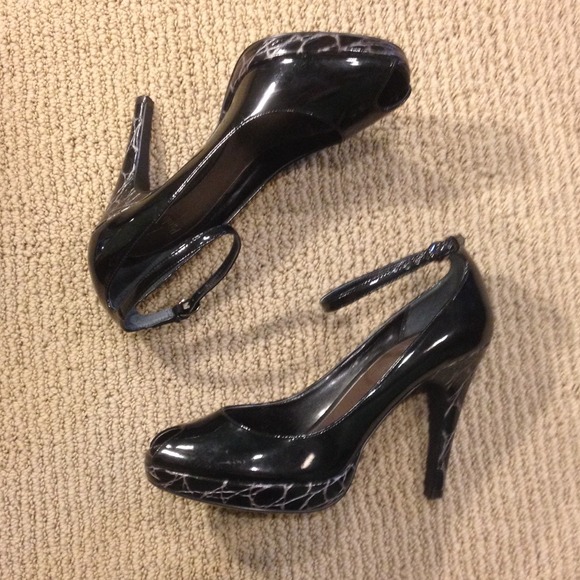Black heels with ankle straps