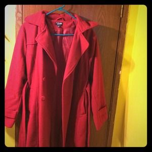Red belted Coat
