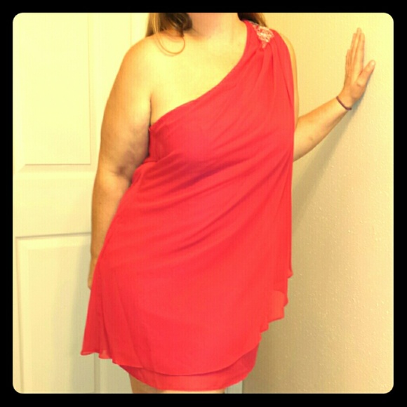 Festive red dress