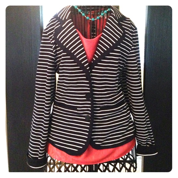 Striped Navy Blue Blazer