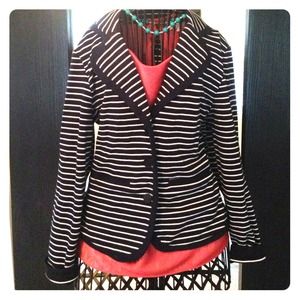 Striped Navy Blue Blazer