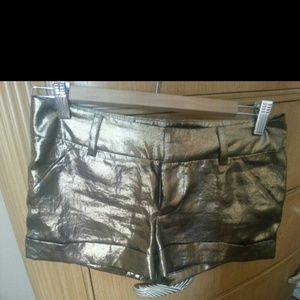 Gold shimmer shorts