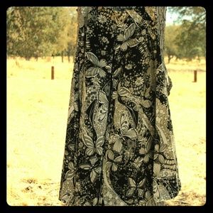 Vibtage 1960s floral gypsy boho Bell Bottoms