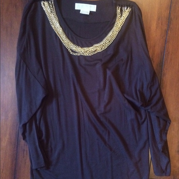 MK brown 3/4 sleeve shirt - Picture 2 of 2