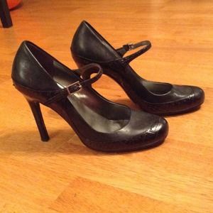 Guess Black Strap Mary Jane Heels