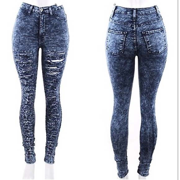Distressed denim