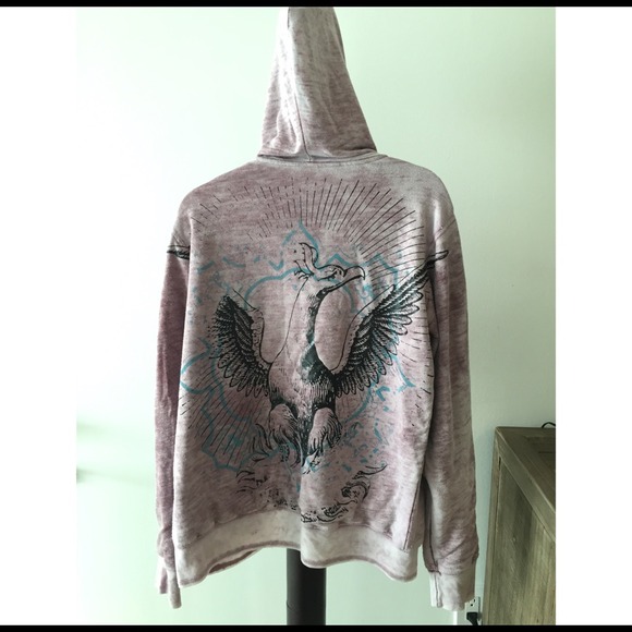 Kinetix purple printed hoodie - Picture 1 of 4