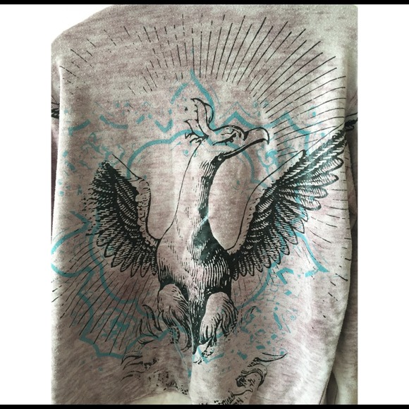 Kinetix purple printed hoodie - Picture 2 of 4