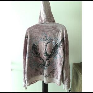 Kinetix purple printed hoodie