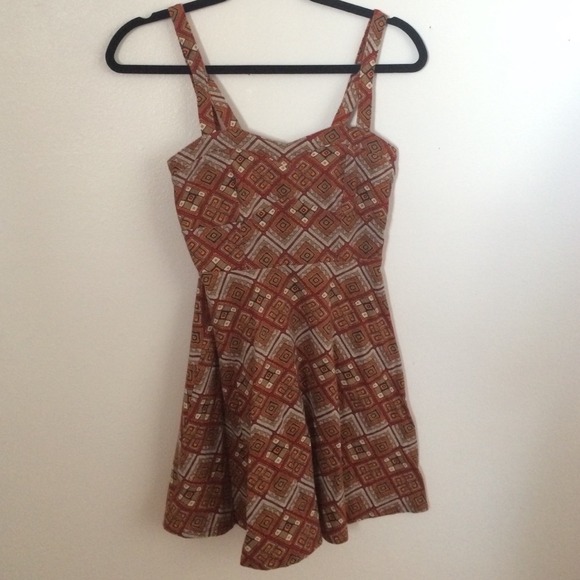 SOLD Forever 21 tribal print stretchy skater dress
