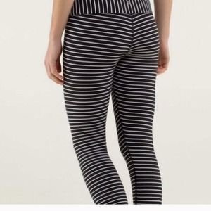 Lululemon stripe leggings rare lulu parallel