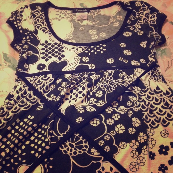 Fancy black and white shirt