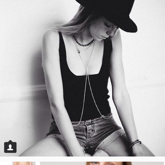Gold body chain