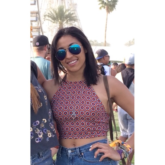 Forever 21 Tops - Geometric Print Halter Top