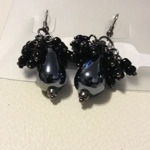 Grey Dangling Earrings