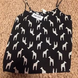 Chiffon giraffe tank top
