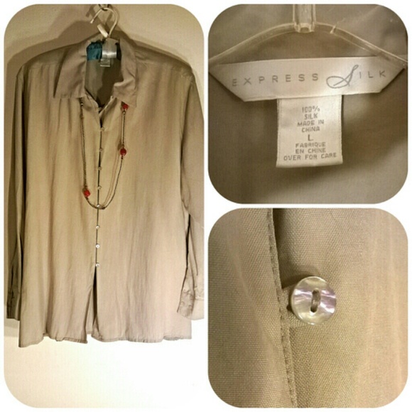 Express Silk button front shirt