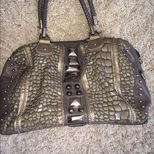 Silver and gray Arden B purse