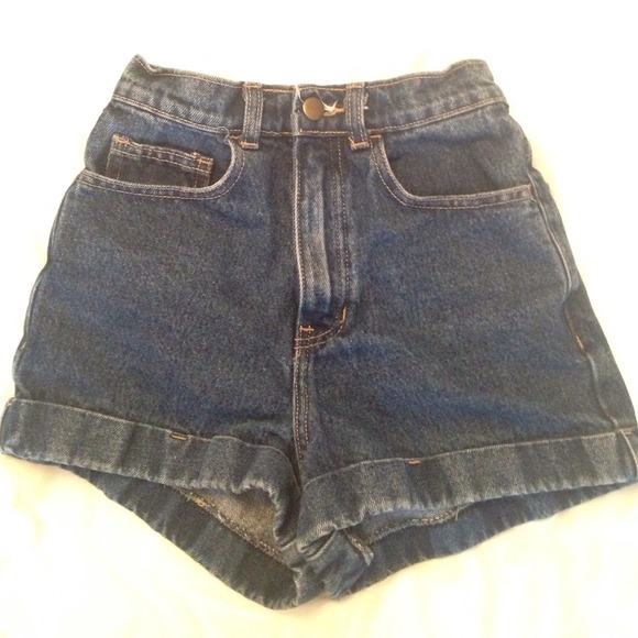 American apparel high waist cuff shorts