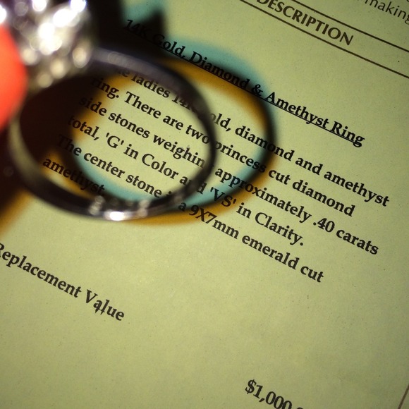 Amethyst and diamond ring - Picture 4 of 4