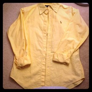 Yellow polo button up