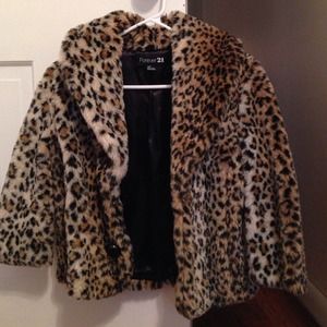 Forever 21 Leopard Faux Fur Jacket