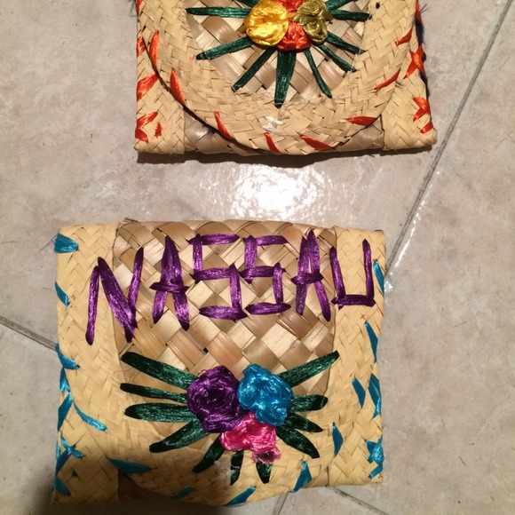 Hand weaved change purses from Bahamas