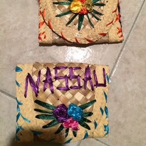 Hand weaved change purses from Bahamas