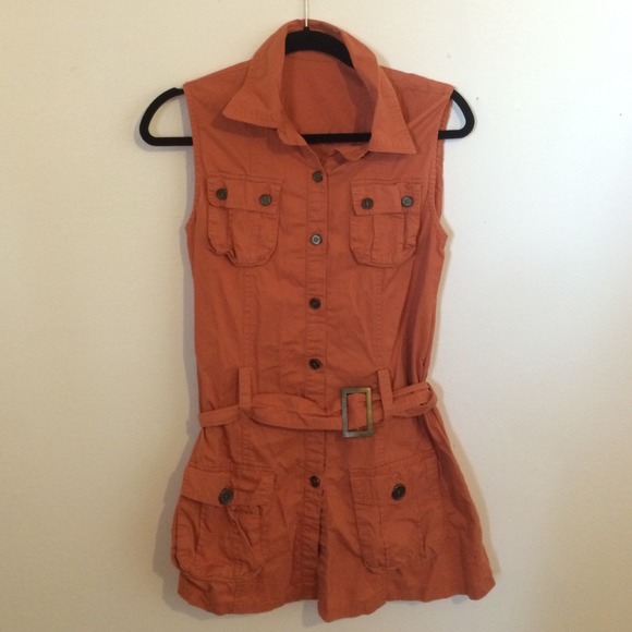 SOLD Orange cargo dress